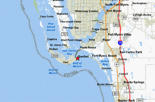 Sanibel Island Karte von Sanibel Island
